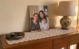 The same spot with a printed wood panel
